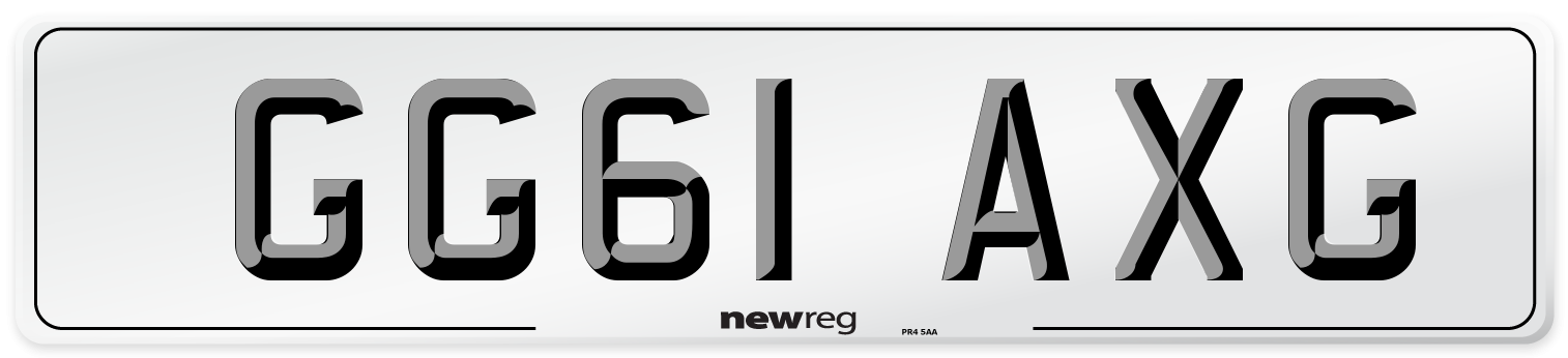 GG61 AXG Number Plate from New Reg